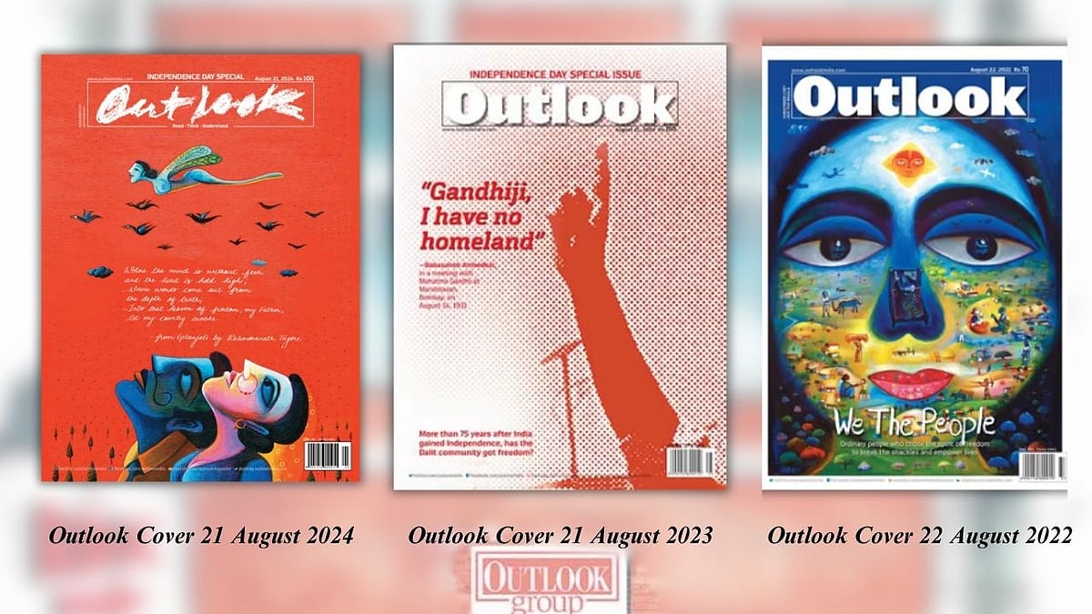 Sanju Das : Cover of the Upcoming Freedom Issue with the Artwork of Sanju Das, along with the covers of the freedom issues of past two years.